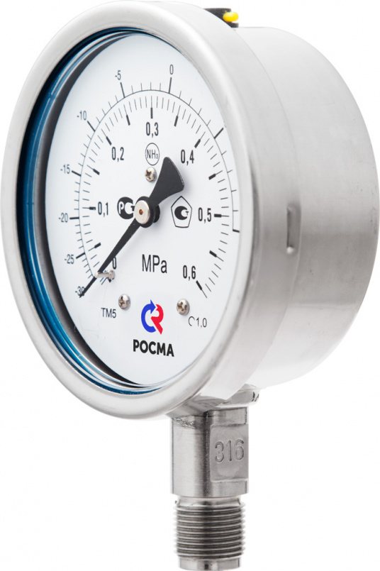 РОСМА ТМВ-521Р.00 (-0,1-2,4 МПа) (-70…+55С) М20х1,5 1,5 NH3 Манометры #2