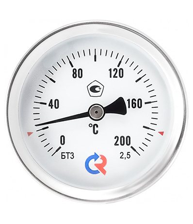 Термометр общетехнический осевой РОСМА БТ-31.211 (0... 160С) G1/2.200.2,5 Термометры #1