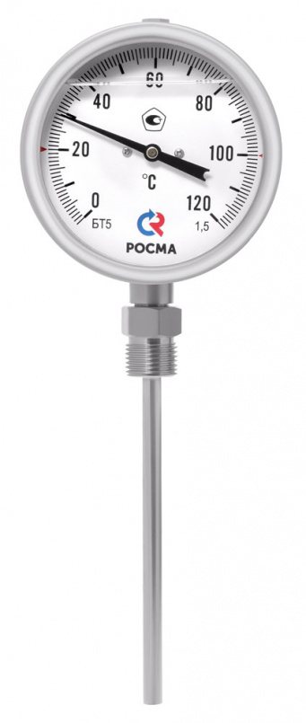 Термометр коррозионностойкий радиальный РОСМА БТ-52.220 (-30...+70С) G1/2.100.1,5 Силикон Термометры #2