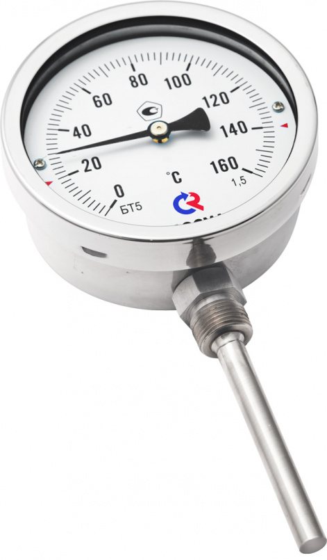 Термометр коррозионностойкий радиальный РОСМА БТ-52.220 (0...60С) G1/2.200.1,5 Термометры #2