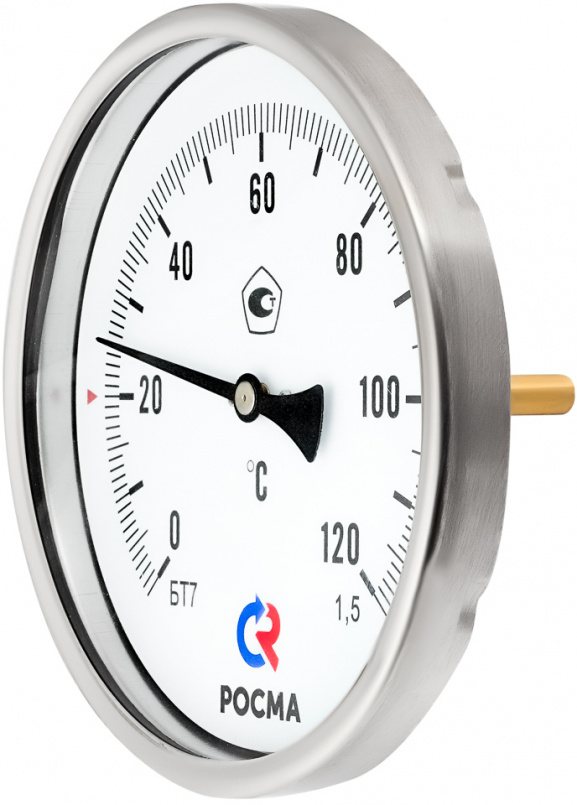 Термометр общетехнический осевой РОСМА БТ-71.211 (-40...60С) G1/2.100.1,5 Термометры #2